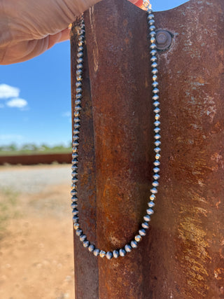 Authentic Sterling and Gold Beaded necklace