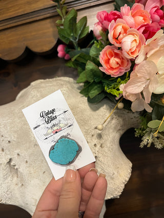 Turquoise Soldered Hat Pin