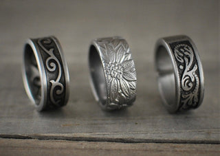 Single band spoon ring with filigree, maker’s choice 🌺