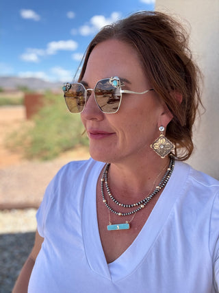 Sterling & Larger Gold Beaded Necklace