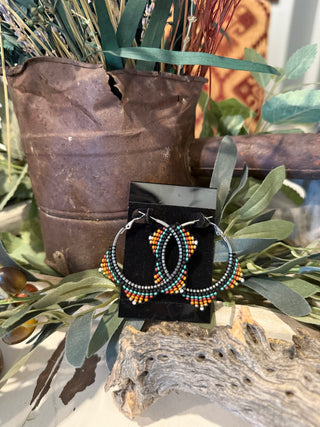 Red Mare “Ranch Hand” Ladder Stitch Hoops