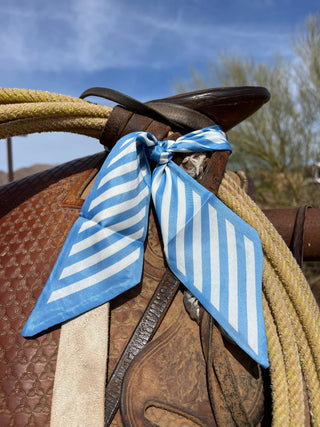 C Sky Blue and White Twilly