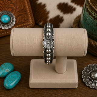 Cowgirl Rose Sterling Cuff