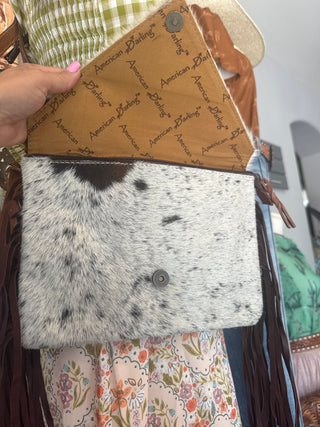 Cowhide Fringe Crossbody