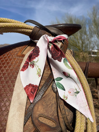 L Red Floral Twilly
