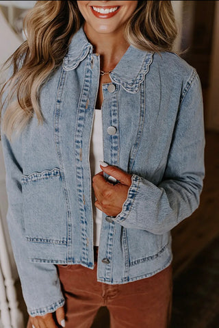 Scalloped Denim Jacket