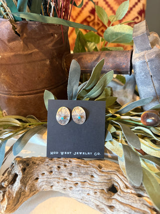 The Magnolia Belle | Sterling Silver & Turquoise Floral Earring