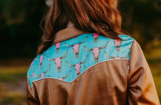 Steer Head Retro Button Up Long Sleeve