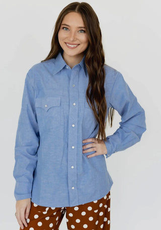 Light Chambray Pearl snap shirt