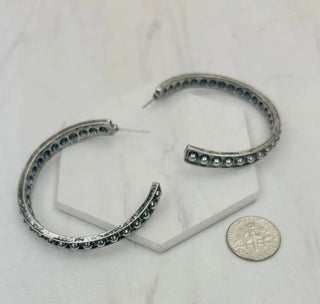 Silver Metal Circle earrings