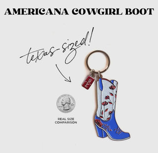 Americana Cowgirl Boot keychain