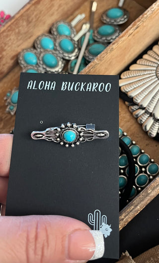Western Concho with small faux turquoise