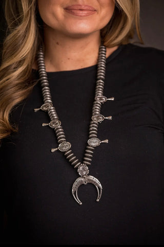 30” Faux Squash Blossom necklace