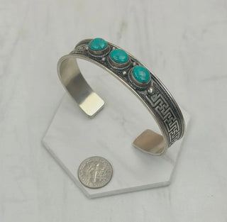 German
Silver with Blue Turquoise
Bangle