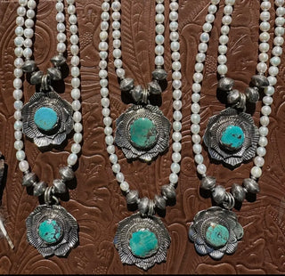 Heirloom Blossom Turquoise Necklace