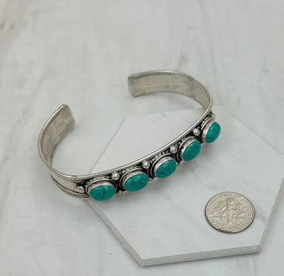 German
Silver with Blue Turquoise bangle