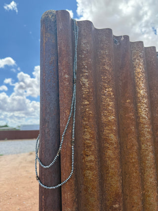 70” Gold and Silver Double-Strand Navajo-Inspired Necklace