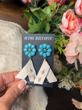 TeePee CR w/ BR buckstitch silver