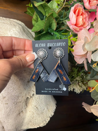 TeePee CR w/ BR buckstitch silver