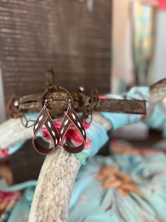 Mesa Verde Buckstitch Leather earrings