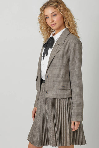 60831 Sparklets Cropped Jacket: Grey / Small
