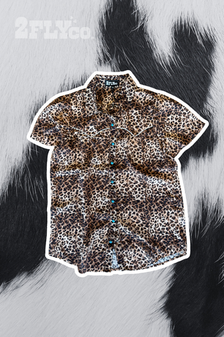 Leopard pearl snap