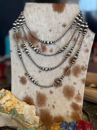 #046 Graduated Sterling Pearls: 18"