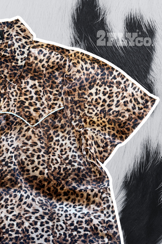 Leopard pearl snap